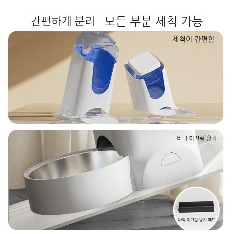 강아지 자동 급식기 대용량 급여 반려동물 스텐 자율 배식 급수대 밥그릇 애견 사료통 사료 - 상세 이미지 5