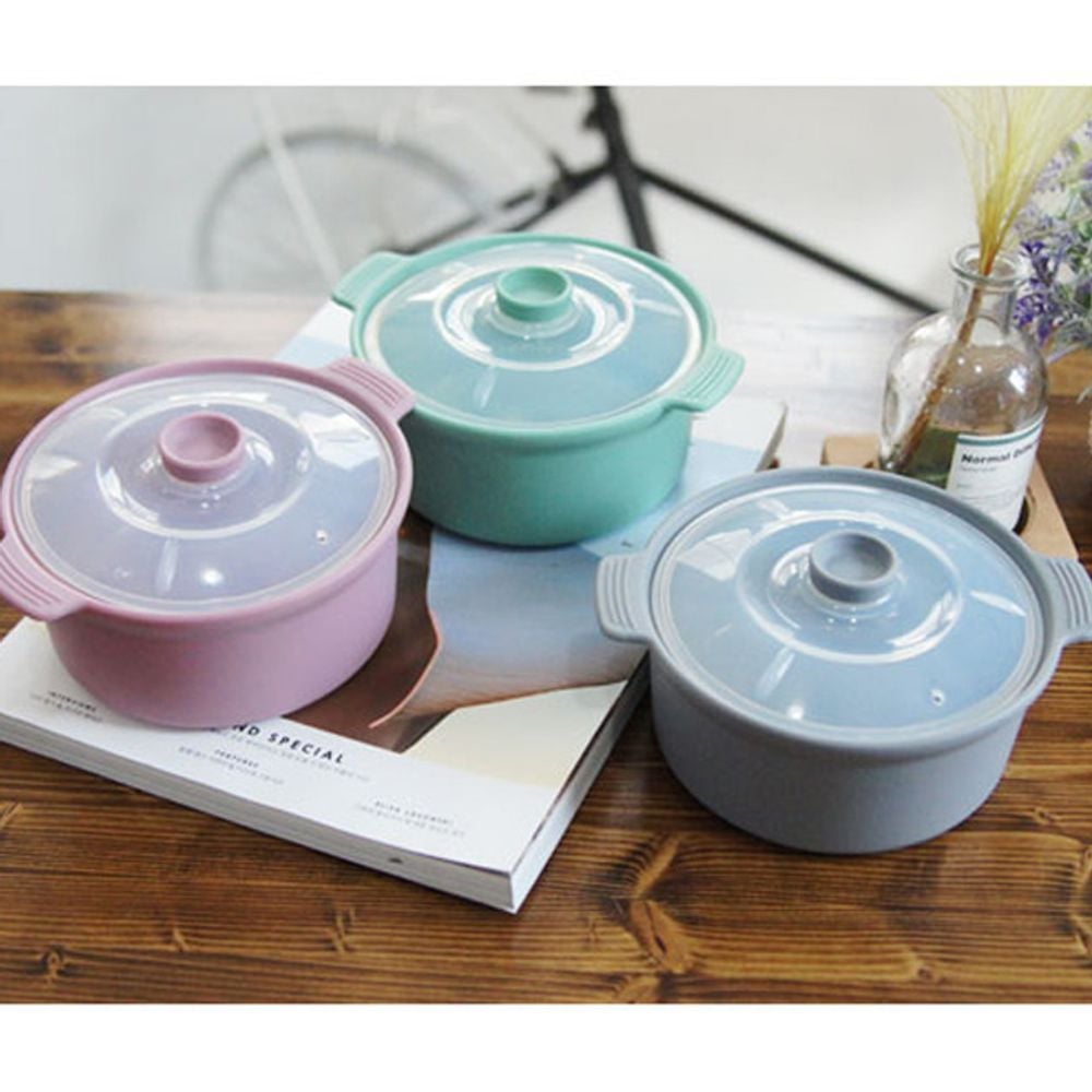 파스텔 실리콘 스타일 찜기냄비 소 800ml 고품질 전자 - 상품 이미지