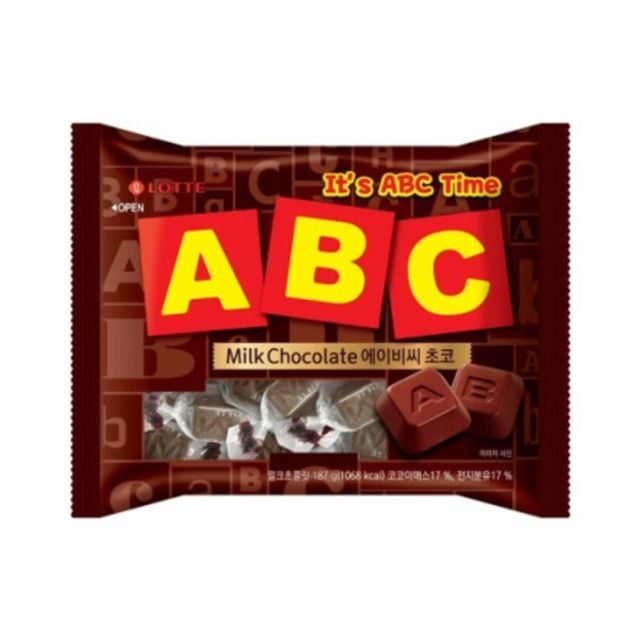 (P)롯데 ABC초콜렛(187g) - 상품 이미지