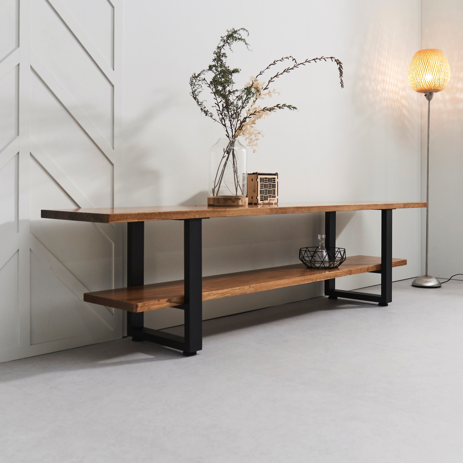 노스포트 참죽 북유럽 원목거실장 티비다이 TV거실장 1500, 월넛