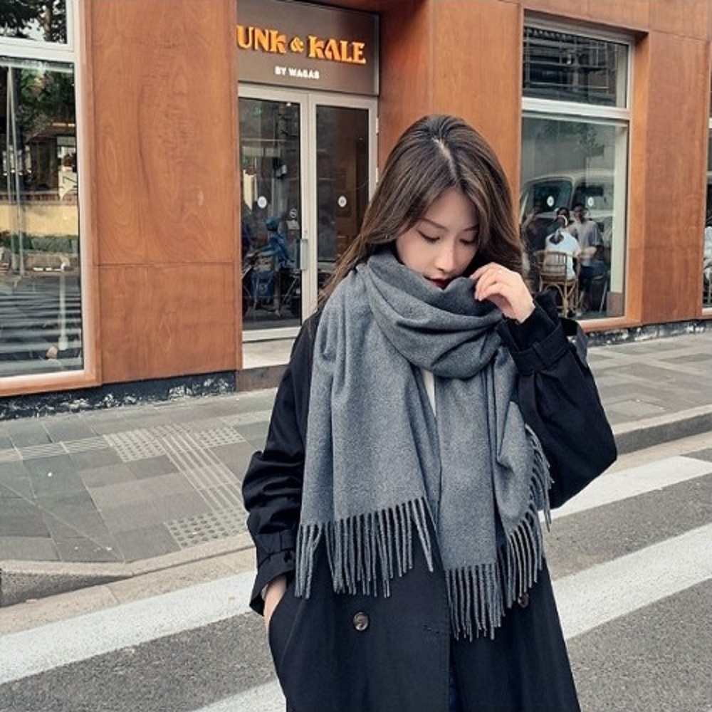 캐시미어 목도리 롱머플러 선물 남자 패딩 여자 커플 털목도리