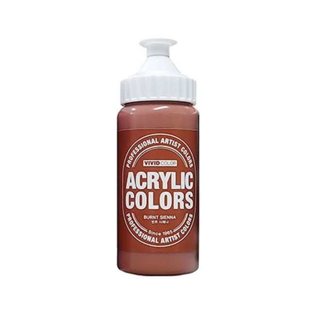 종이나라 비비드 아크릴물감 220ml 번트 시에나(갈색)/804 통(1개입) - 상품 이미지