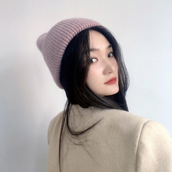 퍼플 패션비니 브랜뉴 비니 니트 겨울비니 겨울모자 비니모자 니트모자 - 메인 이미지