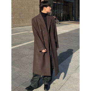 (남녀공용) 프리미엄 블렌드 울 맥시 더블코트 / 겨울 오버 루즈 롱코트 착용 후기 | 사이즈/핏 총정리 - 상품 이미지 1