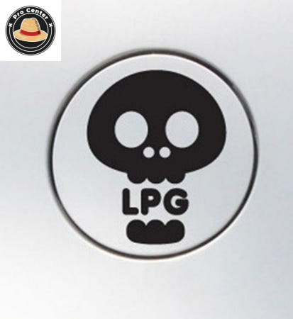 김프로센터 해골 LPG 블랙 차량용스티커 자동차스티커