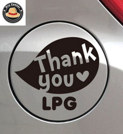 김프로센터 땡큐말풍선 LPG 블랙 자동차스티커 차량스티커