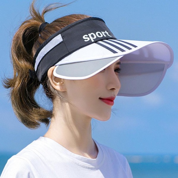 스포츠선캡 모자 자외선차단썬캡 창넓은모자 여름 햇빛가리개 자외선모자 자외선차단모자 햇빛차단 - 상품 이미지