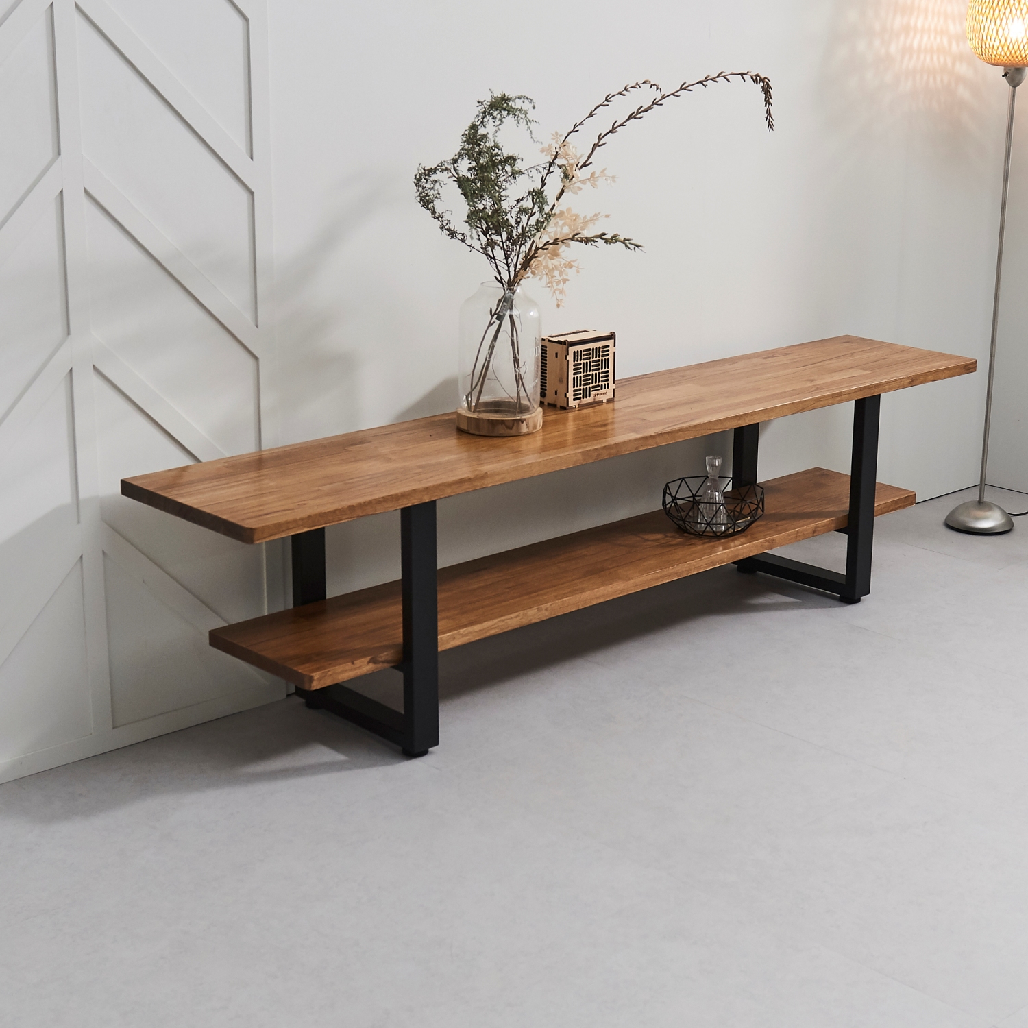 노스포트 참죽 북유럽 원목거실장 티비다이 TV거실장 1500, 월넛