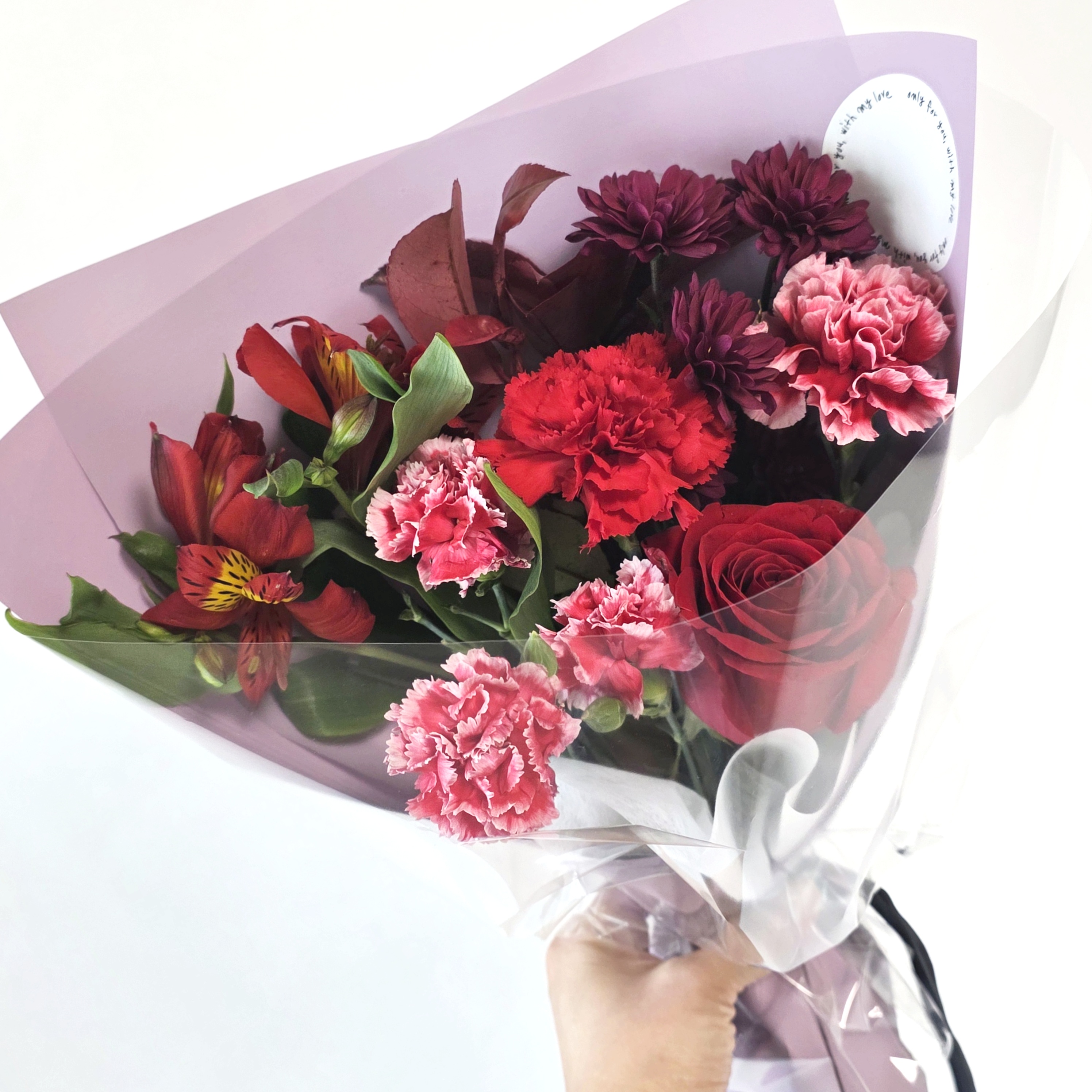 레드컬러 한다발 레드 꽃다발 홈데코 시즌 계절 꽃 생화꽃다발 온라인꽃집 샤샤플라워 - 상세 이미지 5
