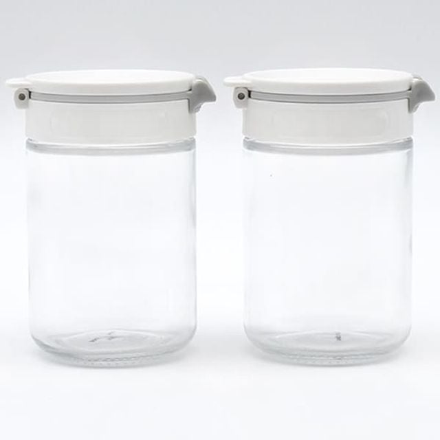 시노글라스 양념통 유리 조미료통 화이트 200ml 2p - 상품 이미지
