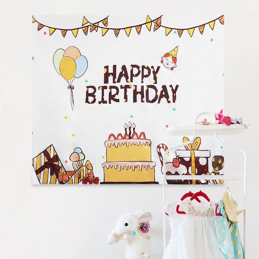 생일용품 대형 패브릭 포스터 생일축하 초코 이벤트용품 - 상품 이미지