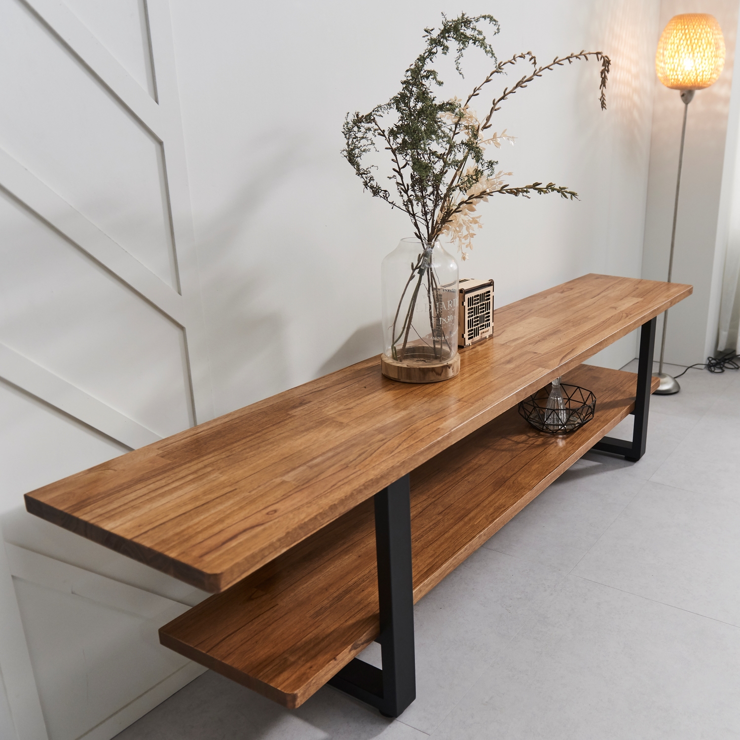 노스포트 참죽 북유럽 원목거실장 티비다이 TV거실장 1500, 월넛