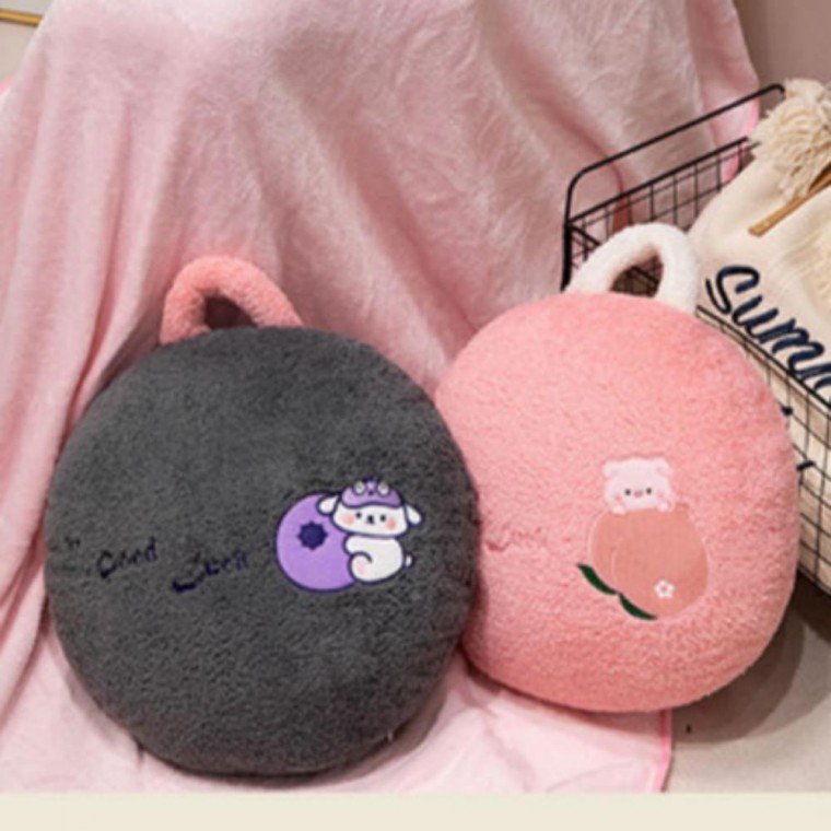 쇼파담요 겨울담요 블랑켓 쿠션 쿠션담요 극세사 포근한 사무실 선물 단체 사은품 크리스마스 - 상품 이미지