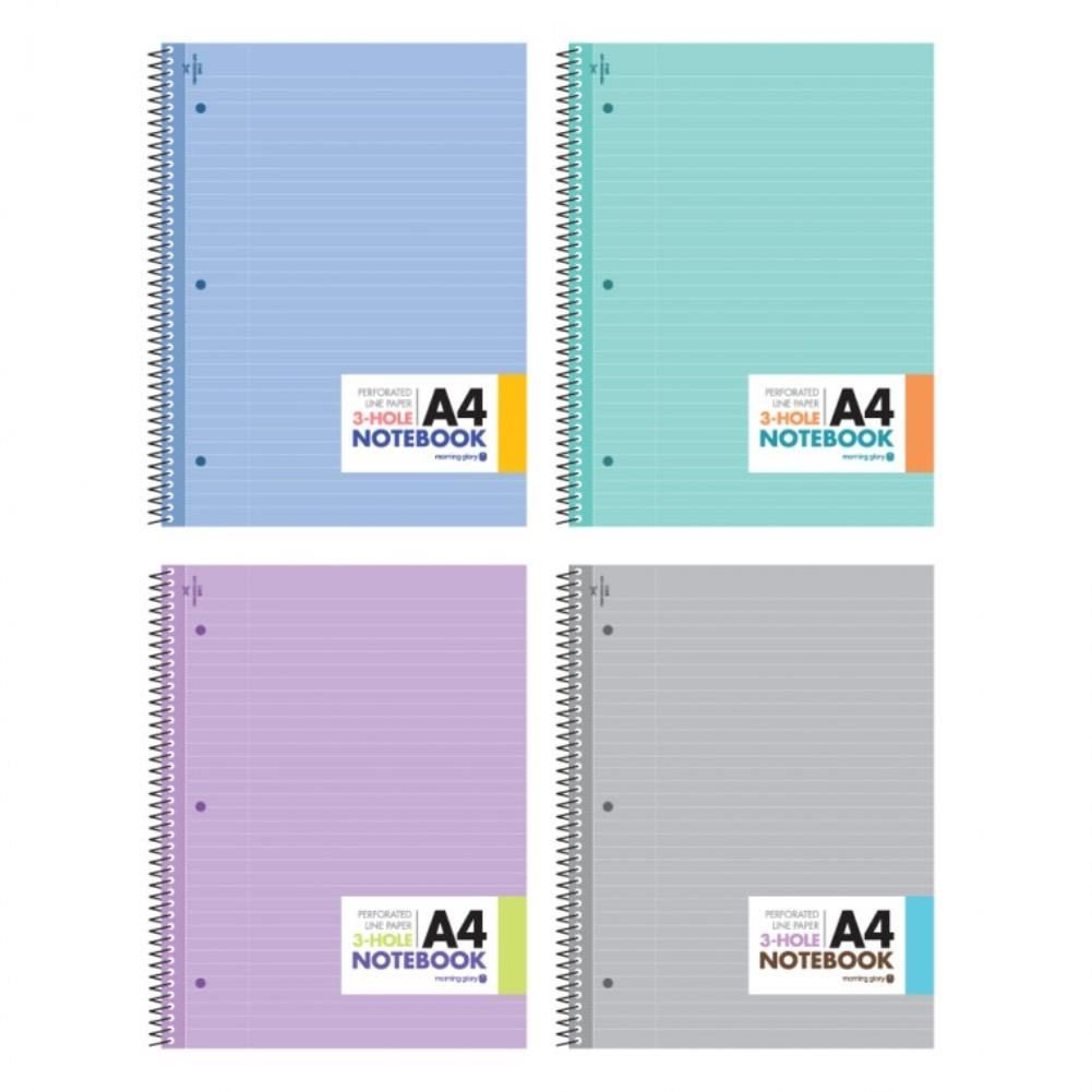 3공 A4사이즈 모닝글로리 절취 스피링노트 - 상품 이미지