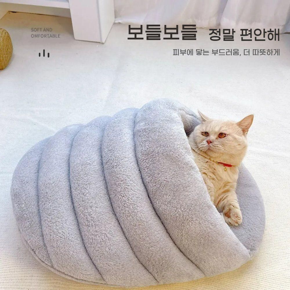 고양이 하우스 동굴 침대 강아지 숨숨집 겨울 방한 따뜻한 bying24 이미지 6