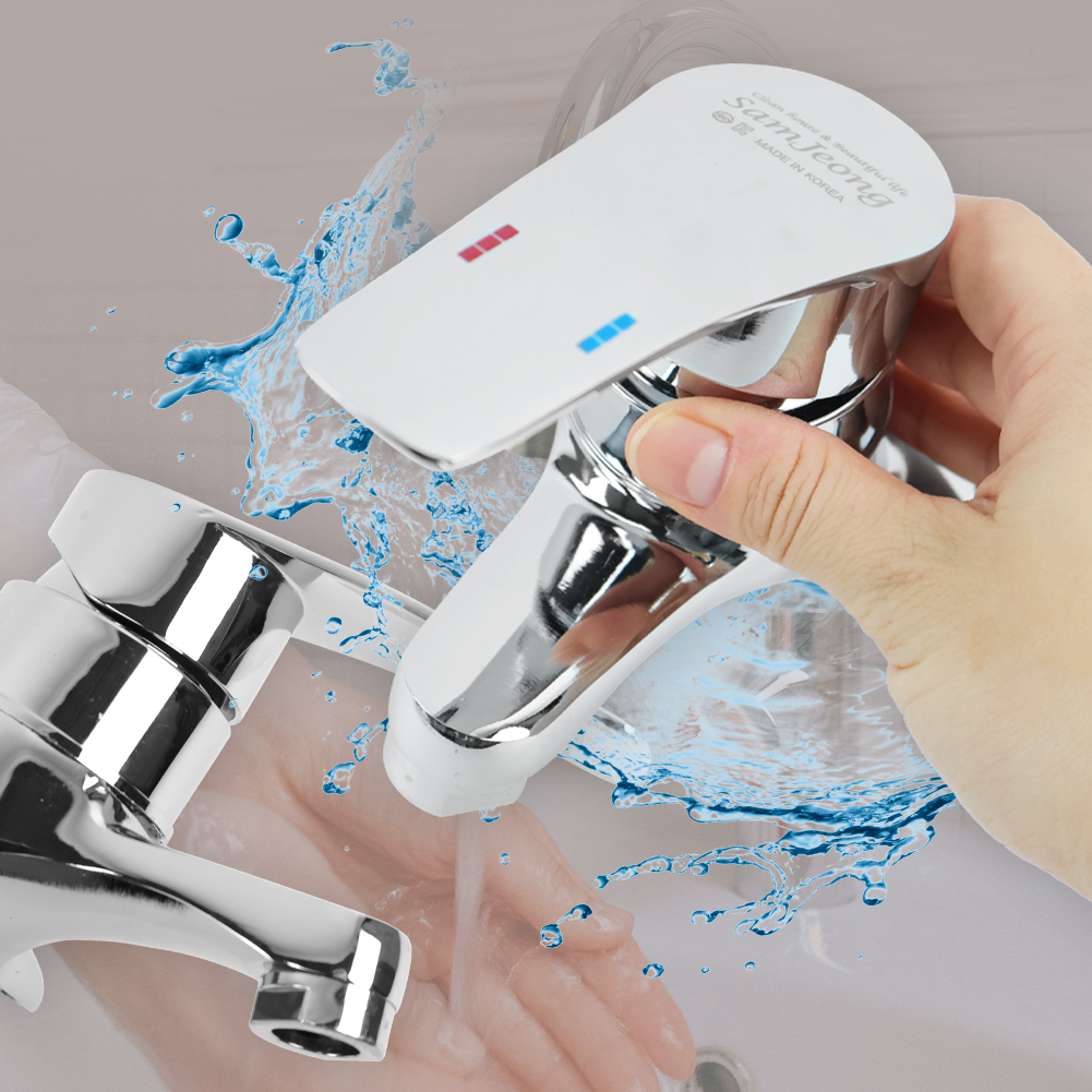 세면대 2홀 수전 투홀 꼭지 화장실 수도꼭지 교체 A