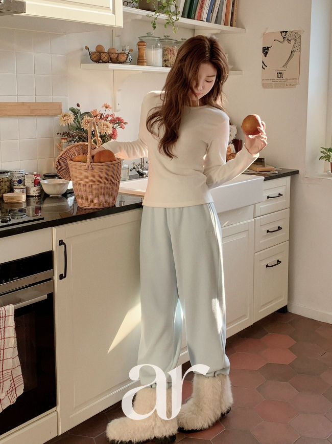 겉기모 라운드 긴팔 티셔츠 ts4810 이미지 6