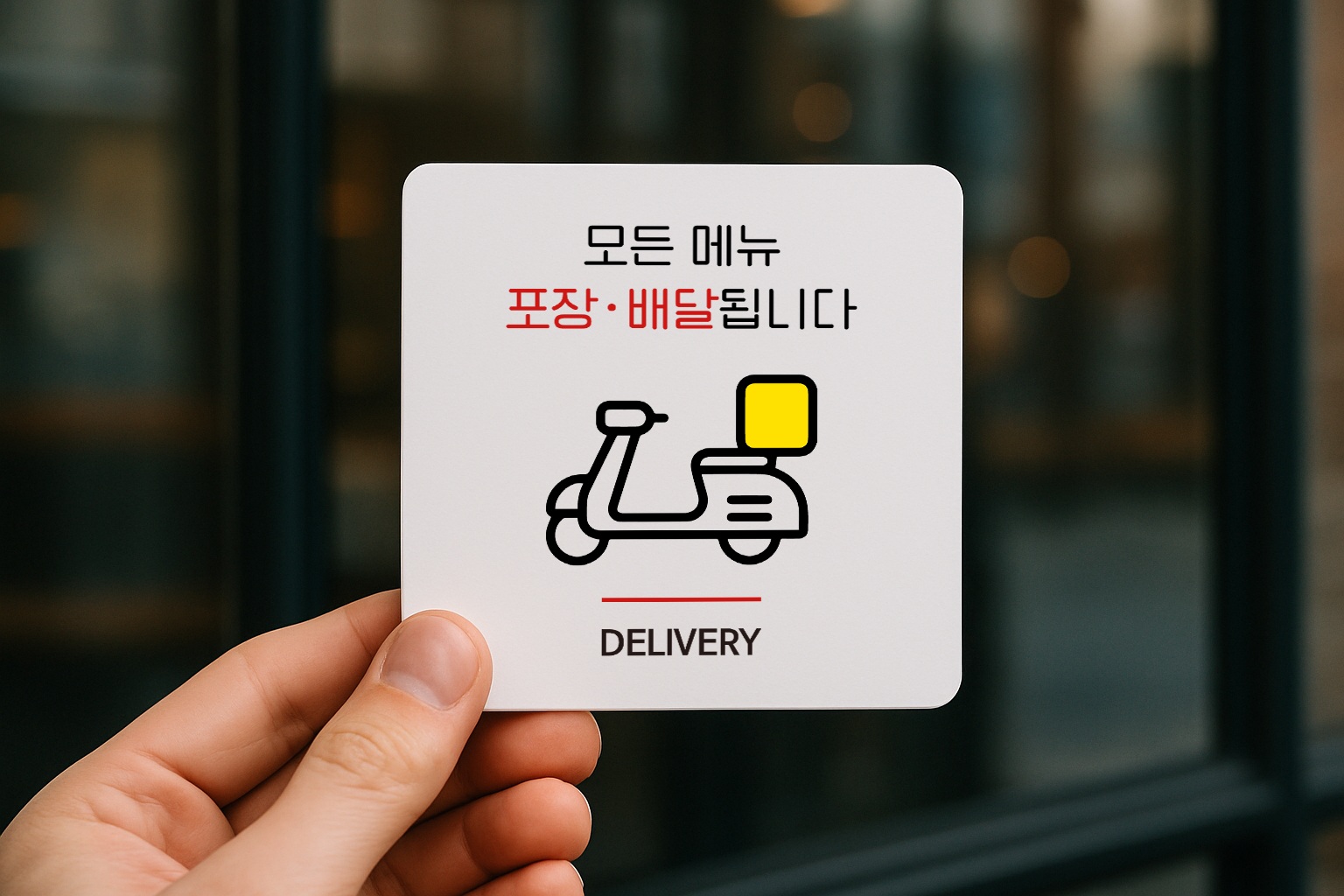 포장 배달 주문 표지판 테이크아웃 안내판 표찰 안내 042 100x100 - 상품 이미지