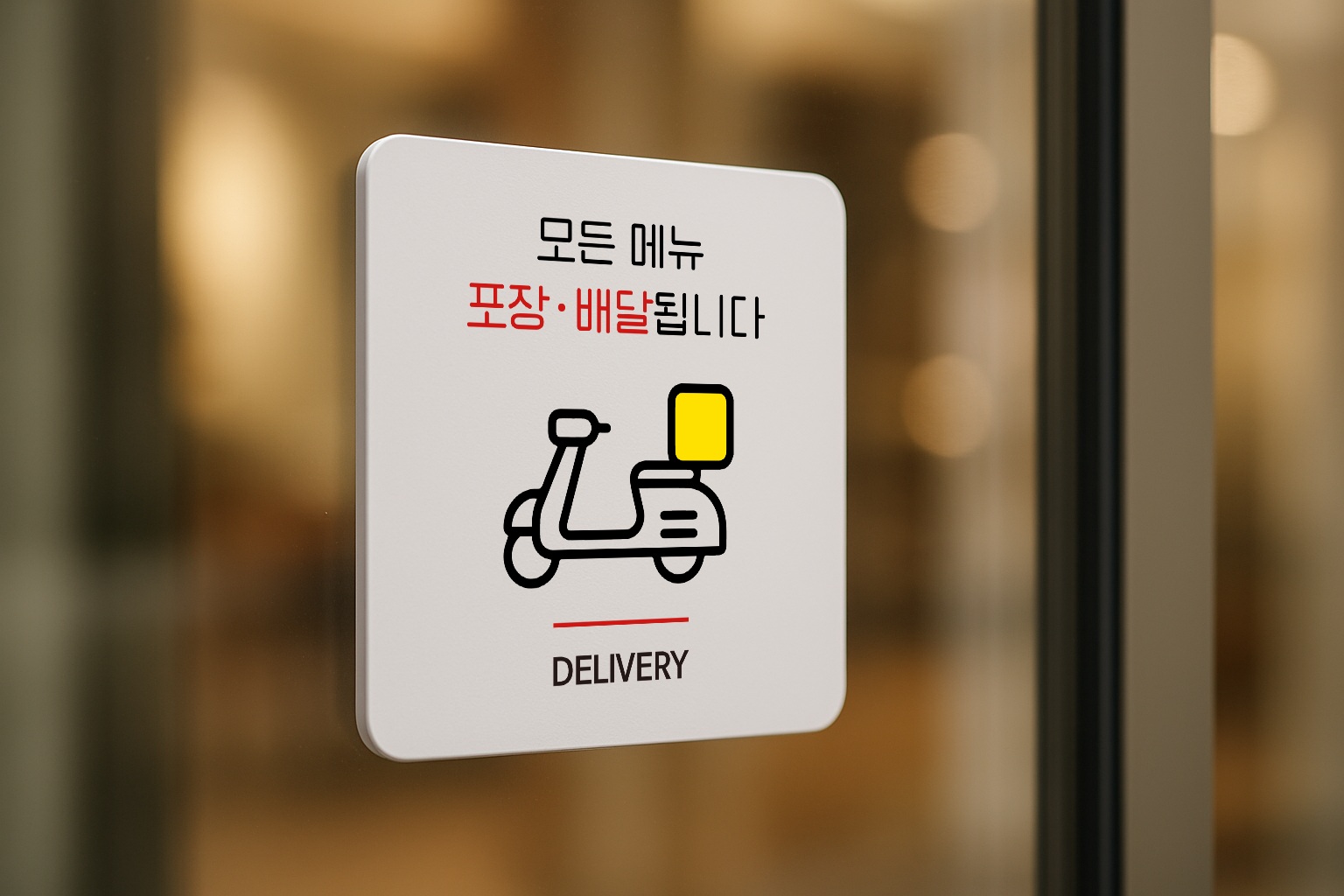 포장 배달 주문 표지판 테이크아웃 안내판 표찰 안내 042 100x100 - 상세 이미지 3