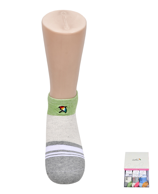 프린토리 자수 베김 없이 편안한 숙녀 봉조 메쉬 스니커즈 양말 SW2503-0015 - 메인 이미지