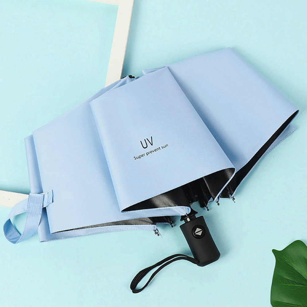 암막접이식우양산 심플 UV차단 완전자동 양산겸 우산 방풍 3단 암막 UV접이식우양산 - 상품 이미지