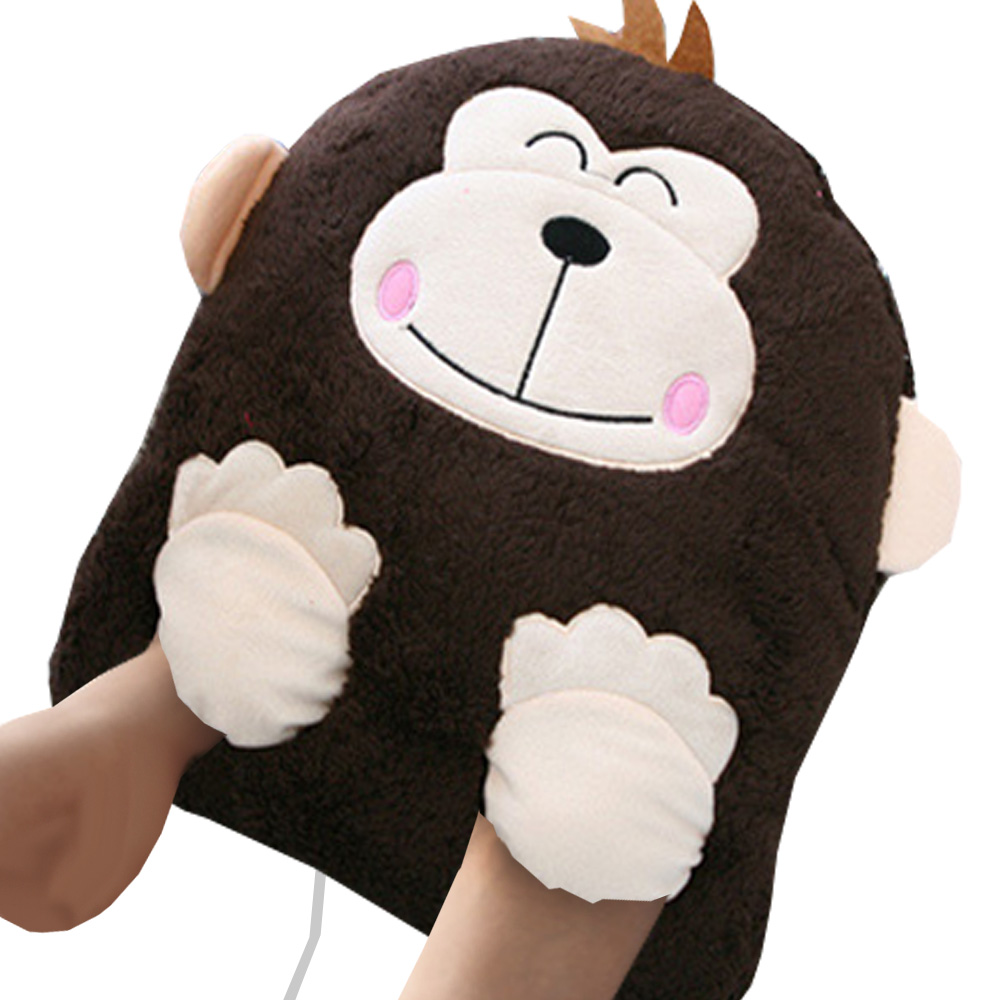 브라운 몽키 USB 발열쿠션 발난로 발열방석 손난로 - 상품 이미지