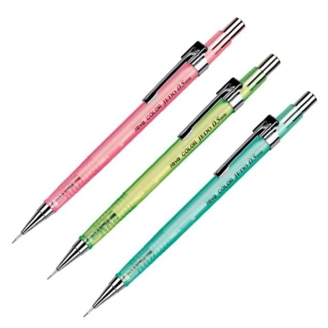 자바 투명칼라제도샤프 0.5mm (12개 1세트) - 상품 이미지