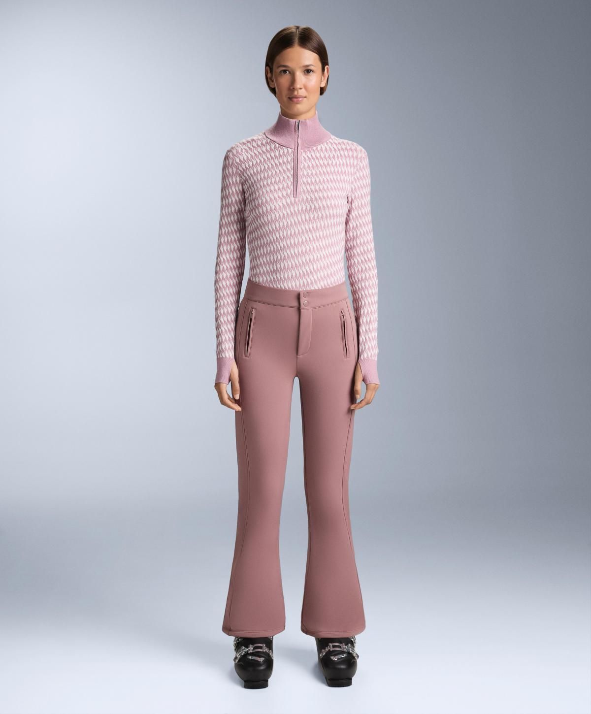 오이쇼 자카드 니트 베이스레이어 탑 핑크 3830/795 PINK-MAUVE - 상세 이미지 4