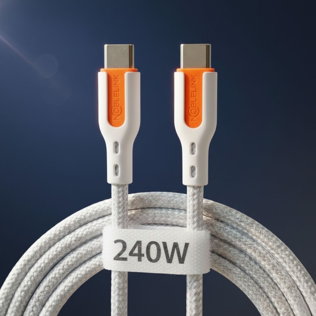 1+1[노블링크] 240W 초고속 C to C 충전 케이블 맥북·노트북·갤럭시·아이폰
