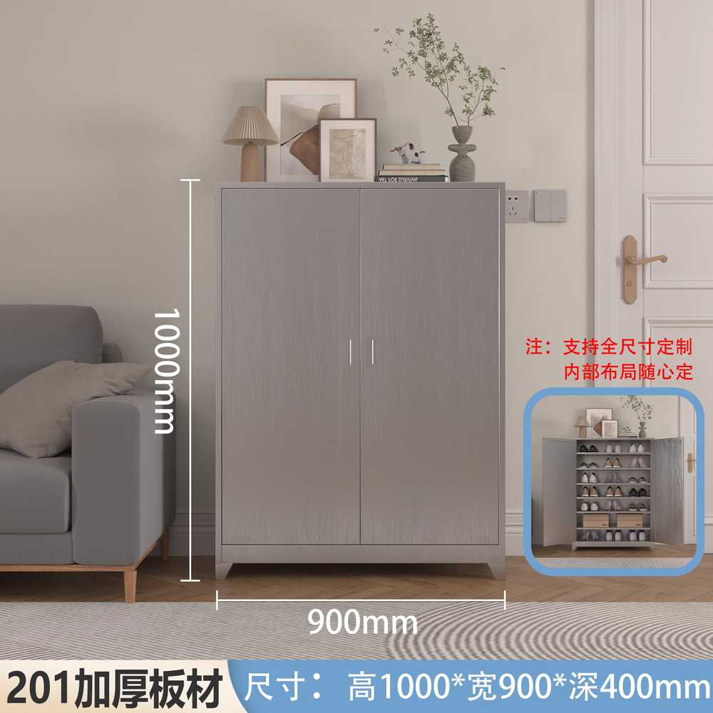 철제 캐비넷 양문형 사무실 인테리어 스틸 투도어형 850x900x350mm 이미지 7