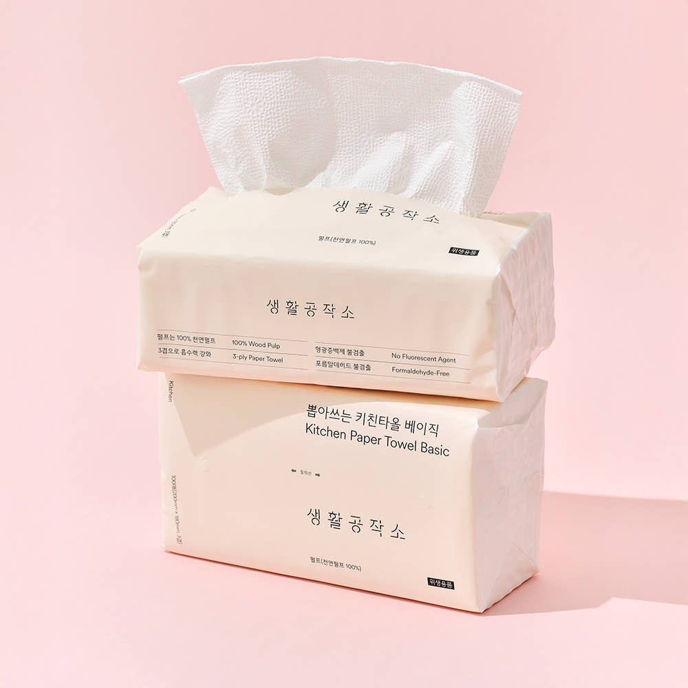 생활공작소 생활공작소 뽑아쓰는 키친타올 베이직 100매 9개