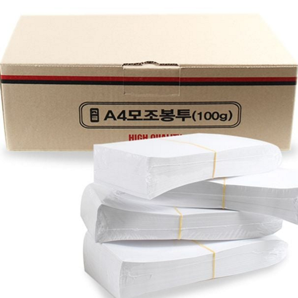 두꺼운 a4 모조 봉투 100g a4 규격 봉투 사무용 1000매 - 상품 이미지