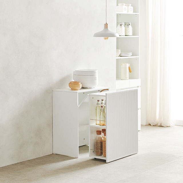 템바보드 확장형식탁 접이식 2인용 원룸 슬라이딩 수납 식탁테이블 1200mm, 화이트