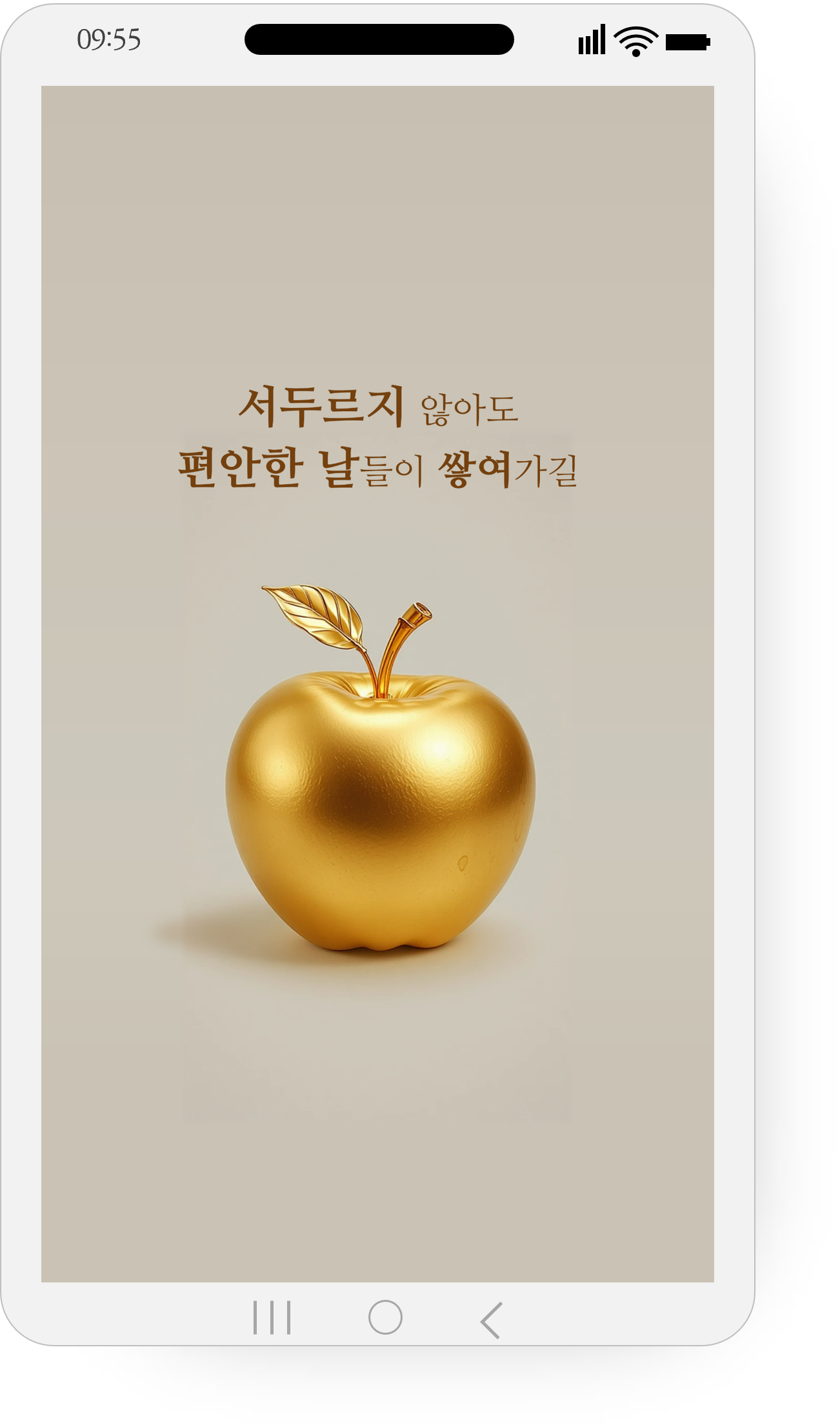 1233 이사 개업 승진 평안과 복을 담은 황금 사과 디지털 풍수 카드 카톡 문자전송 활용 - 상세 이미지 3