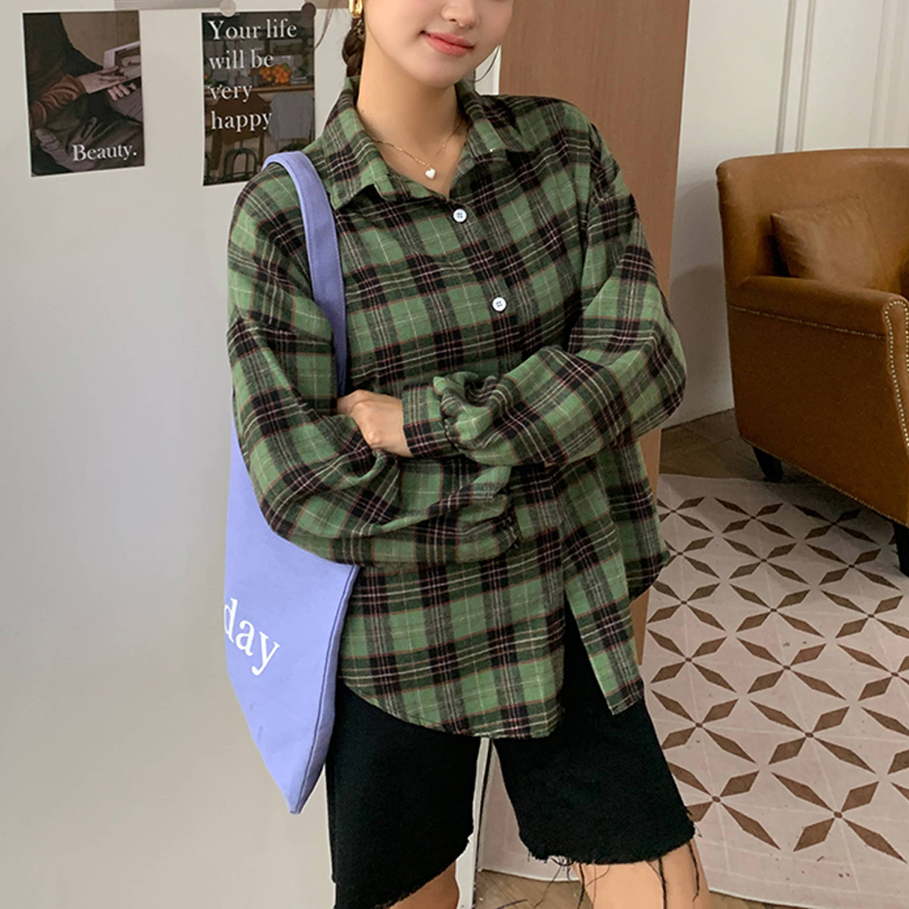 G126941_빈티지 체크남방 체크셔츠 블라우스 - 상세 이미지 3