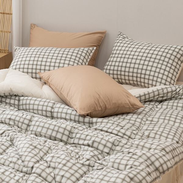 피치가공 BEDCOVER 이불 쿠키체크 SS 차렵 - 상품 이미지