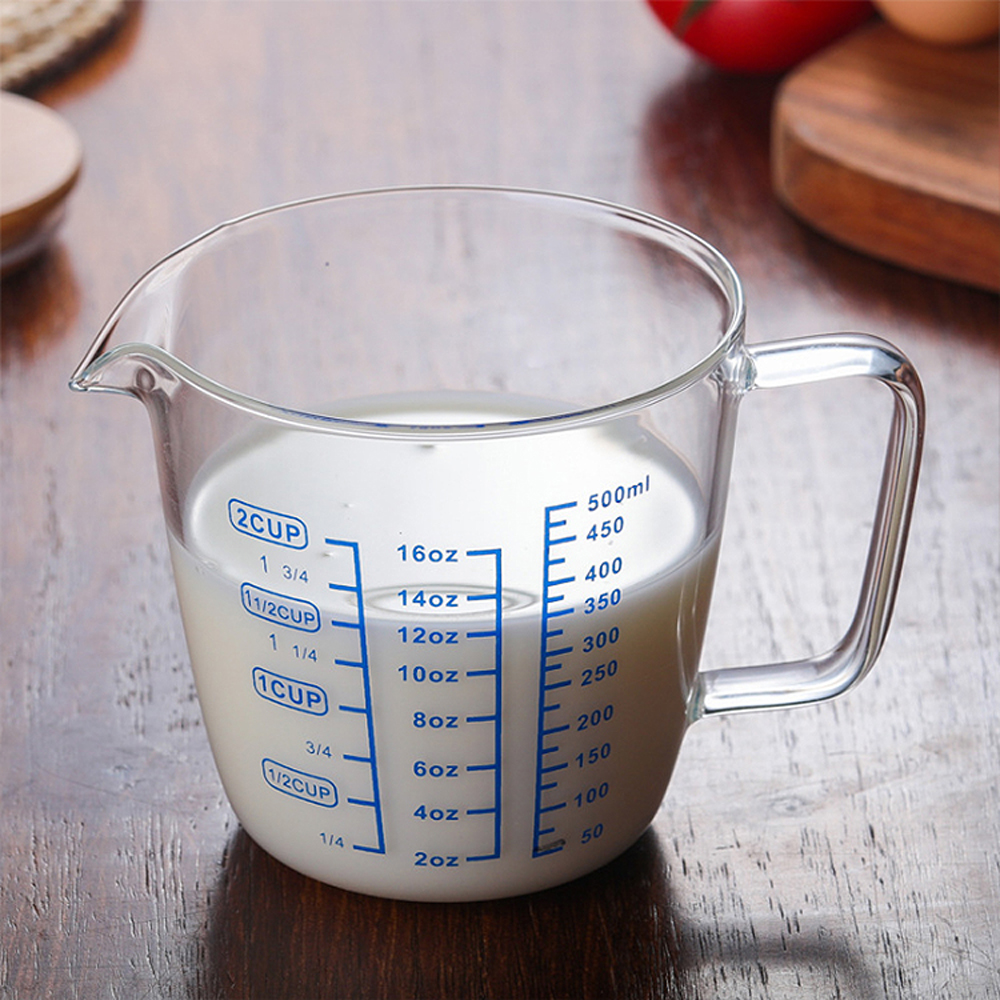 계량컵 유리 500ml 이유식 눈금컵 유리계량컵 - 메인 이미지