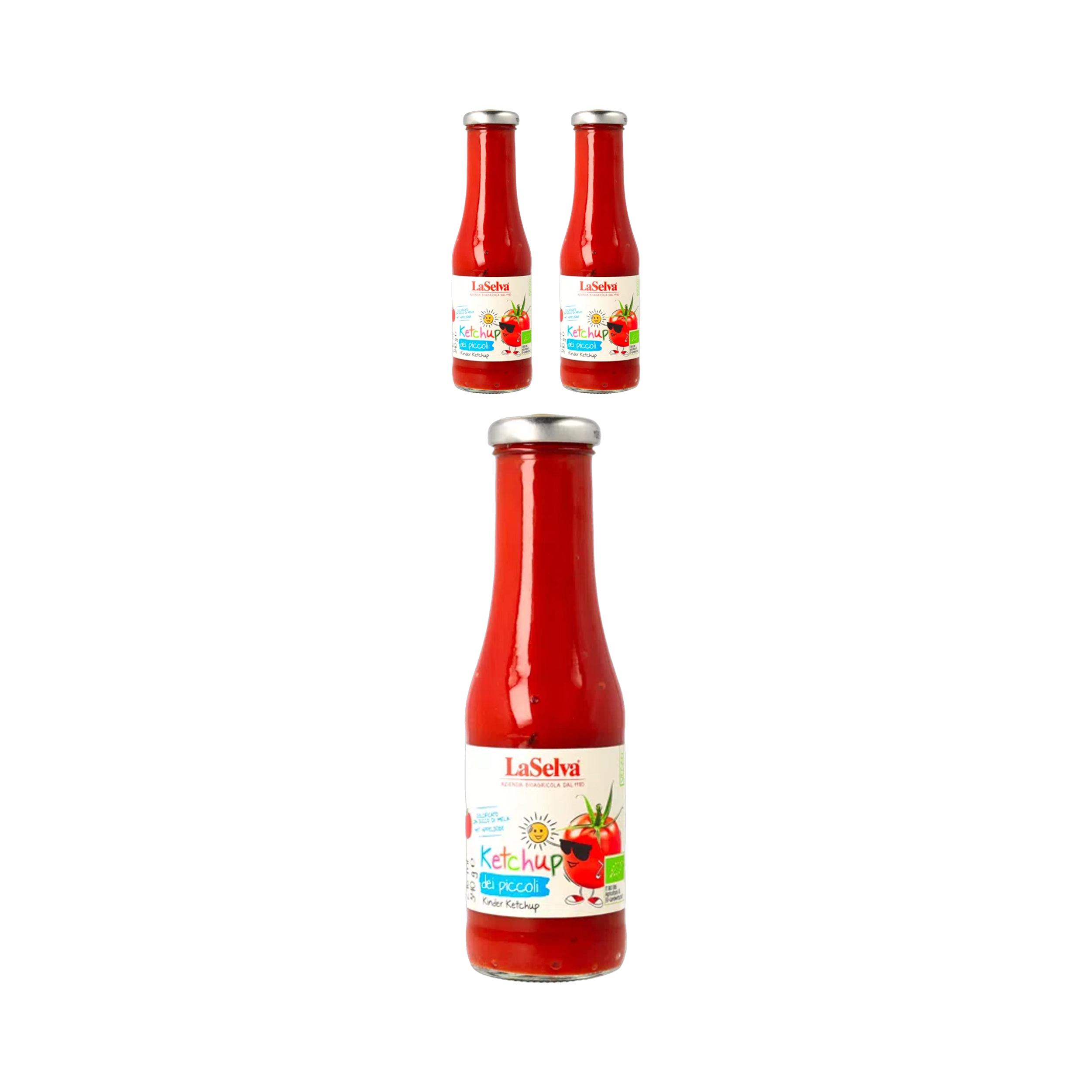 라셀바 이탈리아 100% 무설탕 유기농 어린이 토마토 케첩 340g, 3개 - 상품 이미지