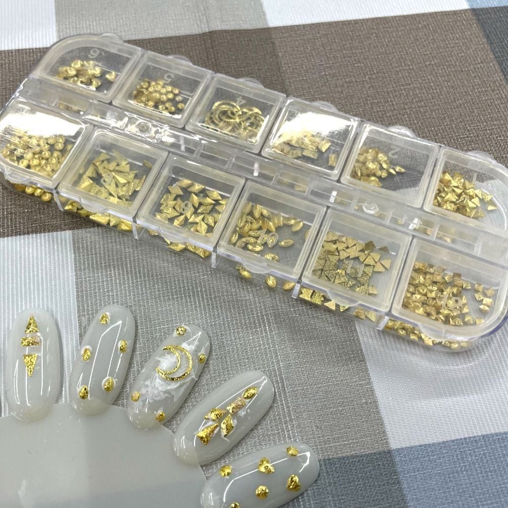 레진아트 네일아트 장식 파츠 골드 리벳 꾸미기 소품 - 상품 이미지