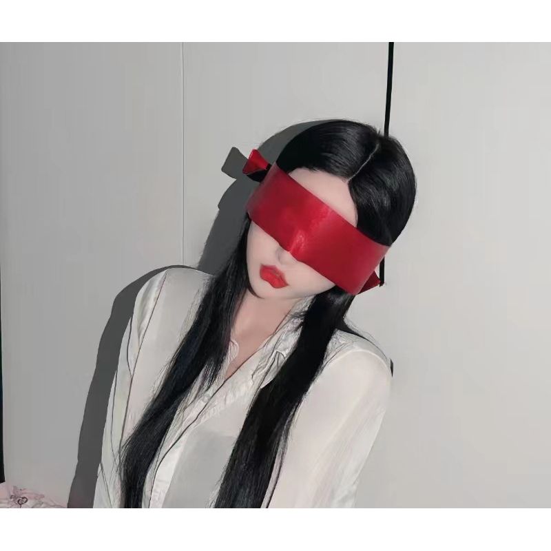 실크 리본 안대 손목 커플 수갑 이벤트 눈가리개 파티용품 남자친구 남친 애인 남편 기념일 - 상세 이미지 2