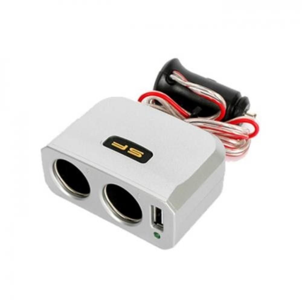 삼진 토스 USB 2구 소켓 실버 시거잭 - 상품 이미지