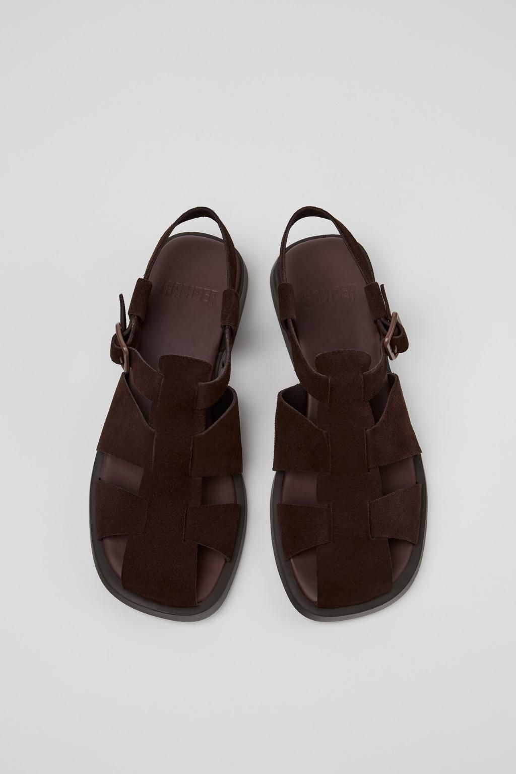 캠퍼 브라운 스웨이드 샌들 여성 Dana K201489-012 BROWN - 상세 이미지 4