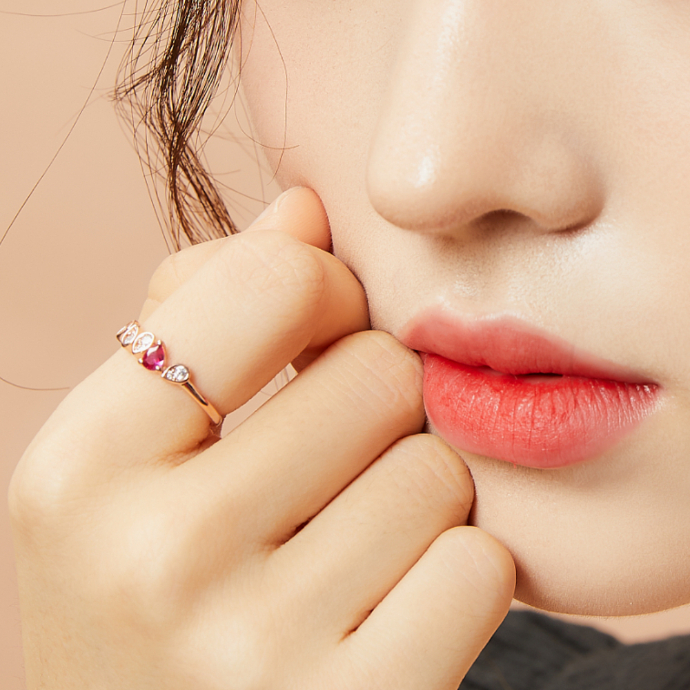 모노그래프 루비블라썸 여자 주얼리 패션 레드 오픈링 반지 MGFR0136 이미지 7