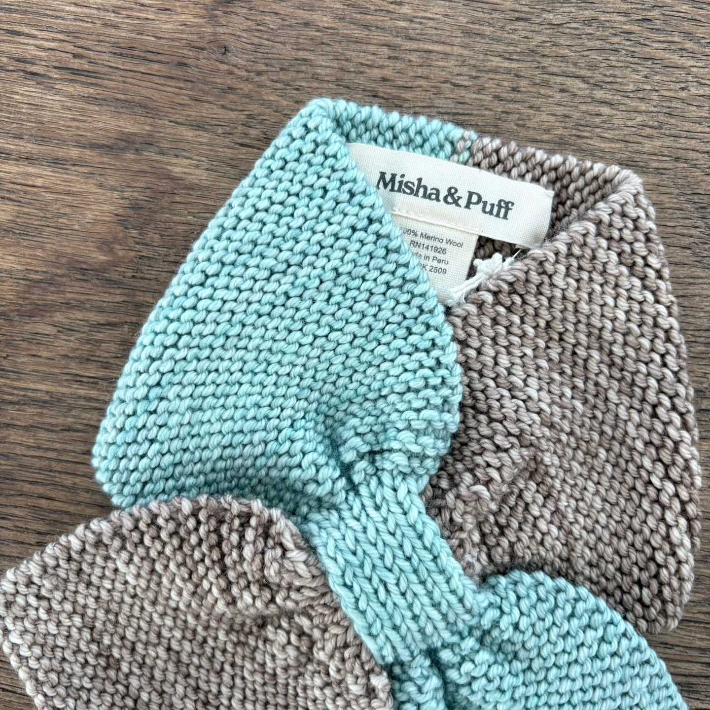 25FW 미샤앤퍼프 키즈 핸드 니트 Toboggan 머플러 세이지 매더루트 K1126W25 이미지 6
