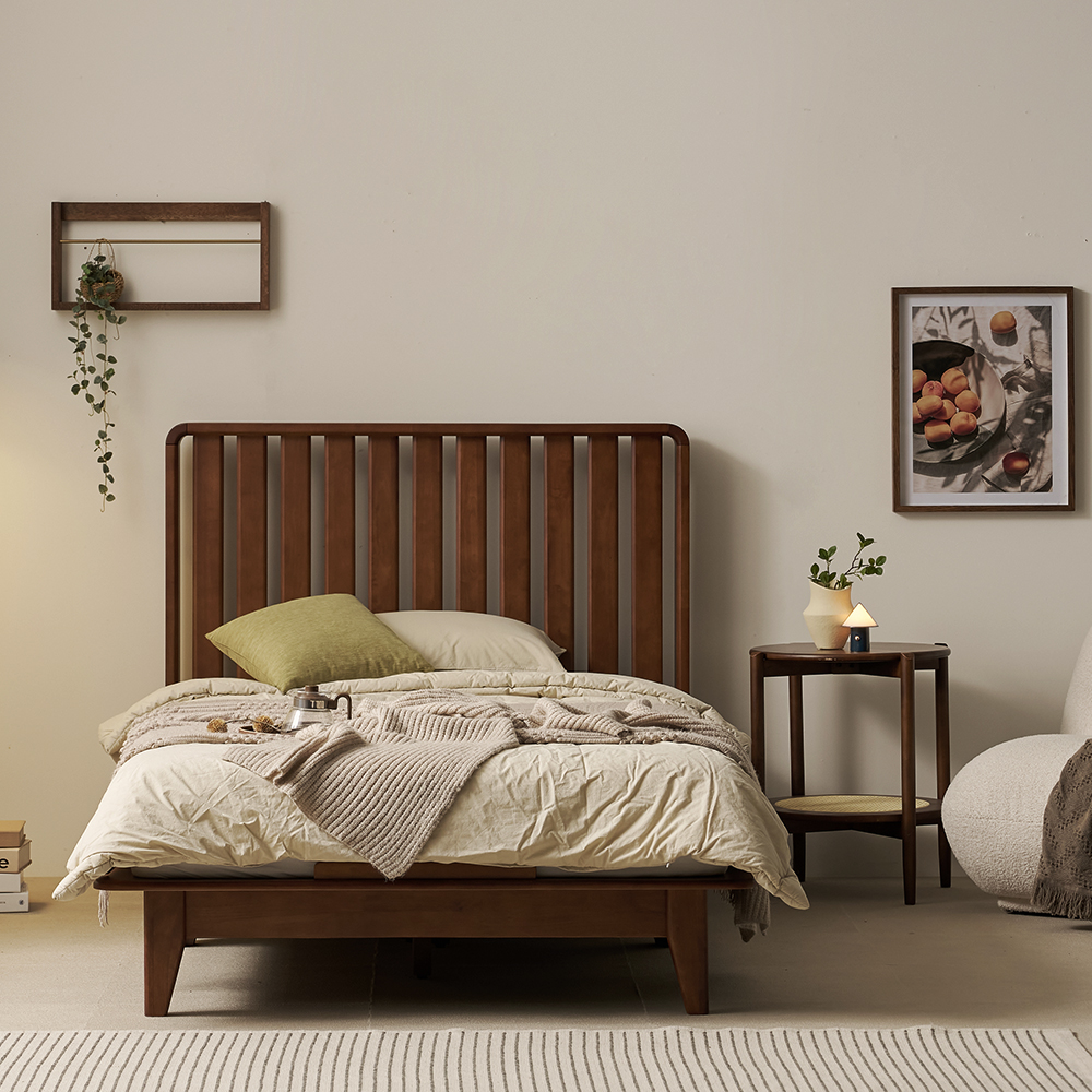 캐논 평상형 통깔판 원목 침대 프레임 퀸 Q