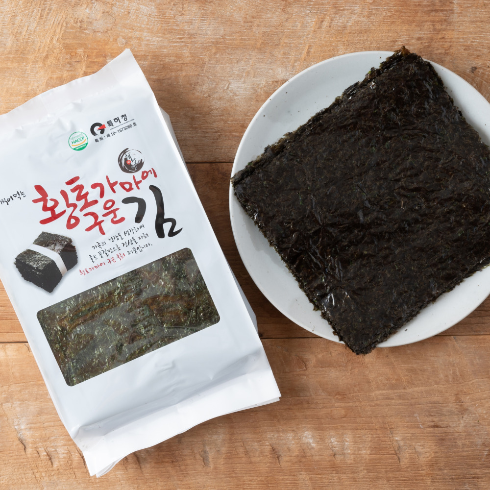 국산파래김 황토가마에 구운 파래김 (50매) 국산 구운김 국내산파래김 - 메인 이미지