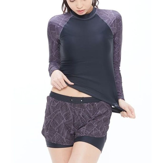 쿠기 여자 수영복 레쉬가드 다이셀 비치웨어 세트 3p - 메인 이미지
