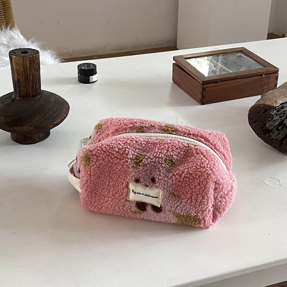 뽀글이 곰돌이 에코백이너백파우치 생리대파우치 가방 - 상품 이미지