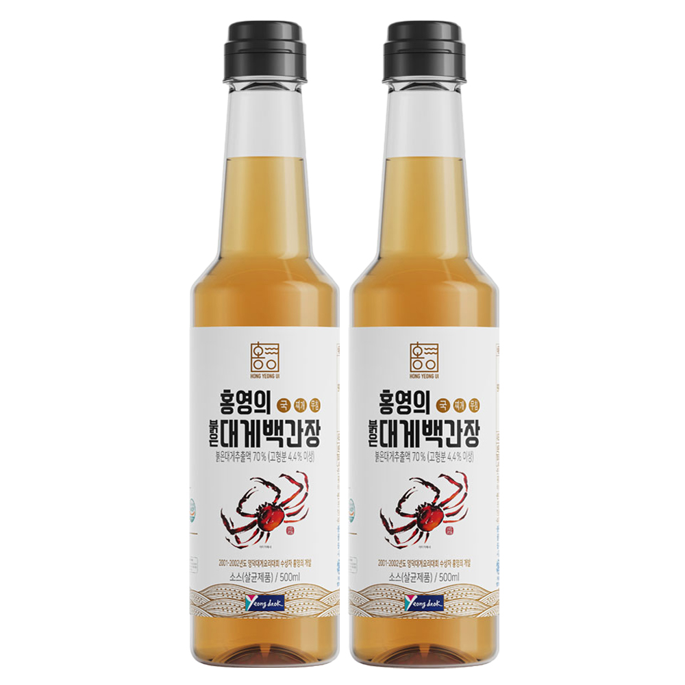 홍영의 어간장 홍게 붉은대게 백간장500ml 2개, 만능 맛장 맛 간장