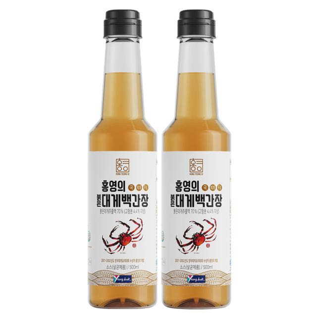 홍영의 어간장 홍게 붉은대게 백간장500ml 2개, 만능 맛장 맛 간장